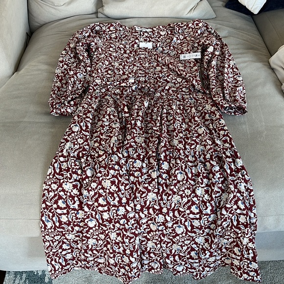 Joie Alesia Maxi Cotton Dress in Russet Brown/Multi Size M - Picture 6 of 7